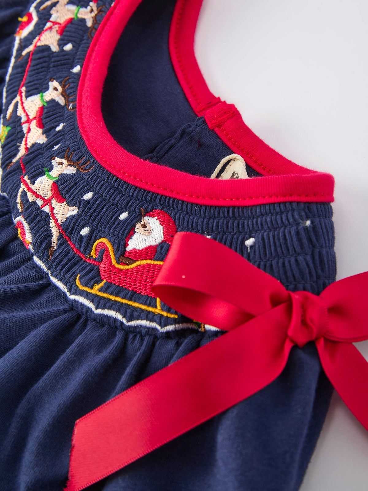 Baby Girls Christmas Romper – Navy