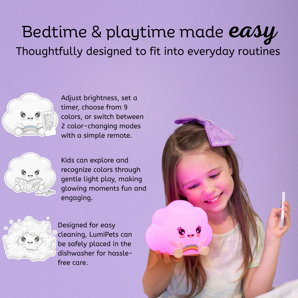 LumiPets Kawaii Cloud Night Light