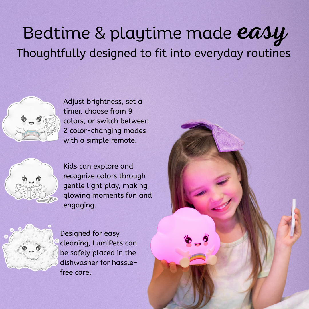 LumiPets Kawaii Cloud Night Light