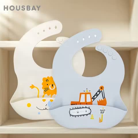 Silicone Baby Bib with Crumb Catcher