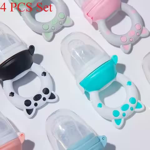 Silicone Baby Fruit Feeder Pacifier – 4 Pack